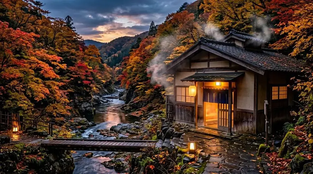 Illustrative onsen mood image