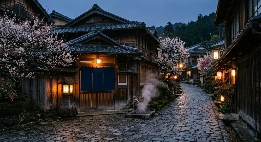 Illustrative onsen mood image