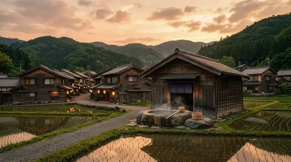 Illustrative onsen mood image
