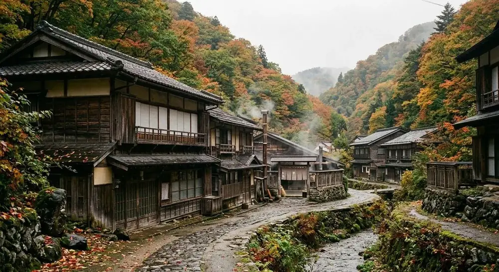 Illustrative onsen mood image