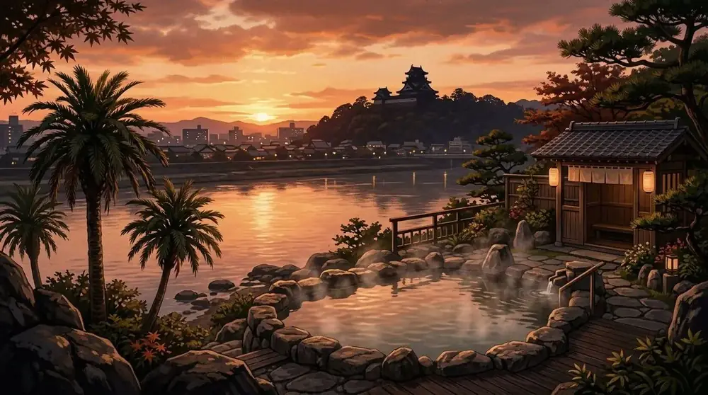 Illustrative onsen mood image