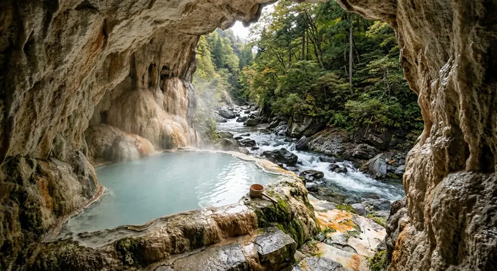 Illustrative onsen mood image