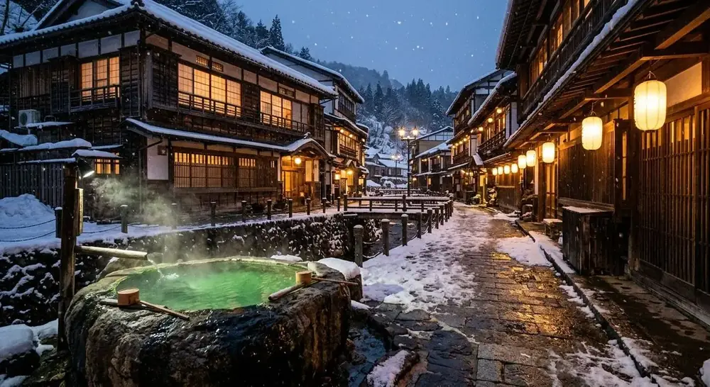 Illustrative onsen mood image